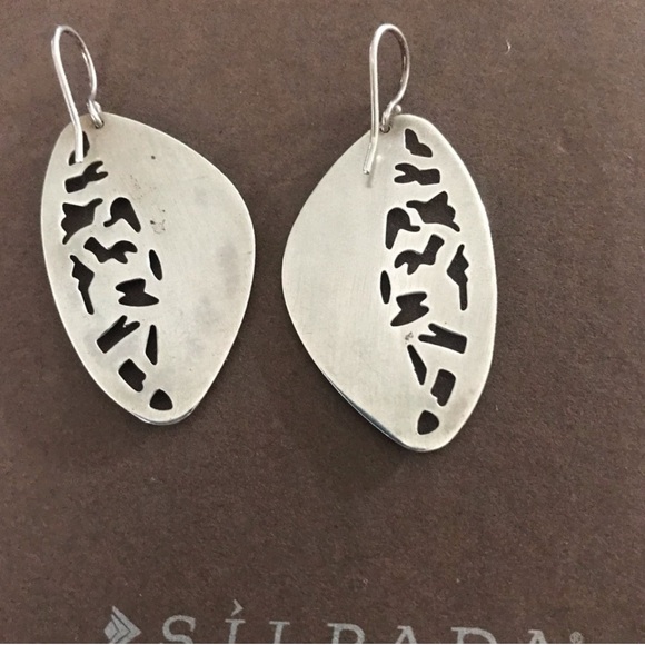 Silpada Leaf Sterling Silver Satin and Oxidized Earrings W1979 - Picture 11 of 13